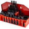 kimllier 58 piece 7/16 inch T Slot clamping kit Steel Red Bridgeport-2