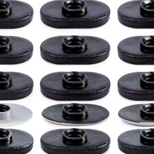 25 Packs 1/4"-20 Threaded Centered Slide in Economy T Nuts, Applicable to T Track Accessories Hardware Nuts for Aluminum Extrusion Profile Rail or Base Aluminum Extrusion (Black)-0