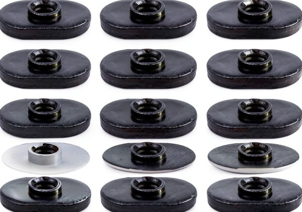 25 Packs 1/4"-20 Threaded Centered Slide in Economy T Nuts, Applicable to T Track Accessories Hardware Nuts for Aluminum Extrusion Profile Rail or Base Aluminum Extrusion (Black)-0