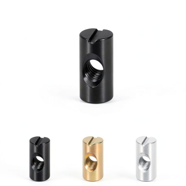 M6 x 20mm Barrel Cross Dowels Slotted Nut Glarks Duty 40pcs Black-1