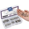 Swpeet 48Pcs 2020 Series Nickel-Plated Roll-in Spring T-Nut Assortment-4
