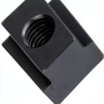 Te-Co 41406 Black Oxide 1018 Steel T-Slot Nut, 3/8"-16 TPI (Incomplete Last Thread), 5/8" Height x 7/8" Width x 9/16" Table Slot (Pack of 5)-0