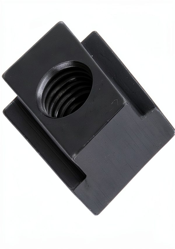 Te-Co 41406 Black Oxide 1018 Steel T-Slot Nut, 3/8"-16 TPI (Incomplete Last Thread), 5/8" Height x 7/8" Width x 9/16" Table Slot (Pack of 5)-0
