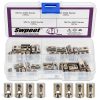 Swpeet 48Pcs 2020 Series Nickel-Plated Roll-in Spring T-Nut Assortment-0