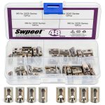Swpeet 48Pcs 2020 Series Nickel-Plated Roll-in Spring T-Nut Assortment-0