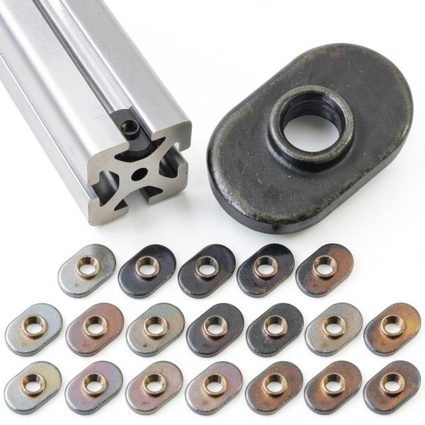20Pcs 1/4-20 Centered Sliding T-Nuts for 10 Series Aluminum Extrusions-0