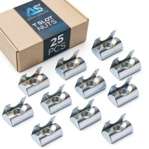 4040 Series M6 T Slot Nuts Spring Sheet Carbon Steel 25 pcs APEVIE-0