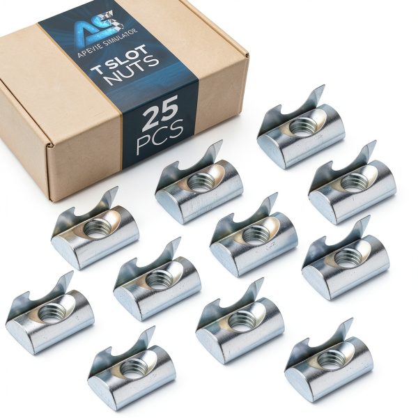 4040 Series M6 T Slot Nuts Spring Sheet Carbon Steel 25 pcs APEVIE-0