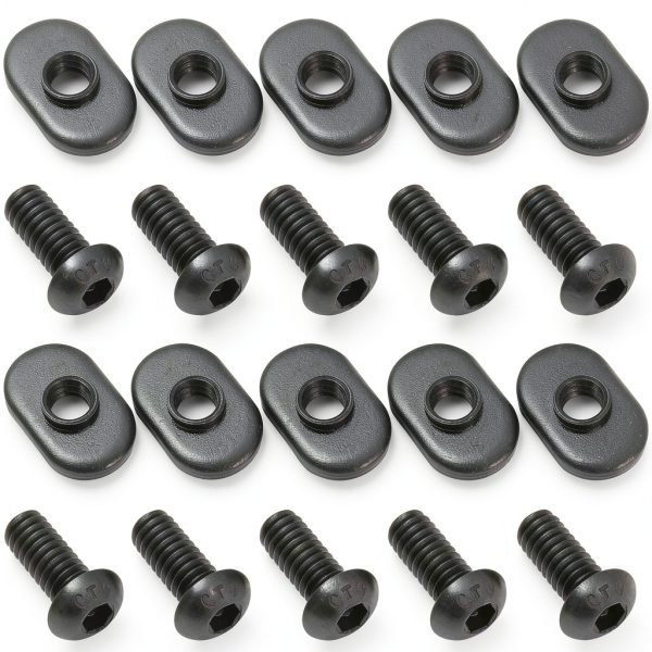 1/4-20 Black T Slot Nuts 20 Pack - CHUAN JING T-Slot Bolts-0