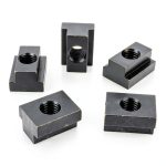 M12 T-Slot Nut,Black Oxide Finish,Grade 8.8,0.47" Threads,Slot Width 14mm,Slot Depth 8mm,Total Depth 16mm,Pack of 5-0