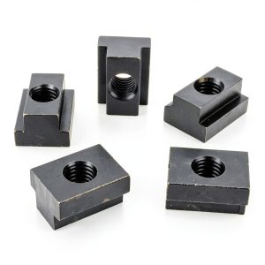 M12 T-Slot Nut,Black Oxide Finish,Grade 8.8,0.47" Threads,Slot Width 14mm,Slot Depth 8mm,Total Depth 16mm,Pack of 5-0