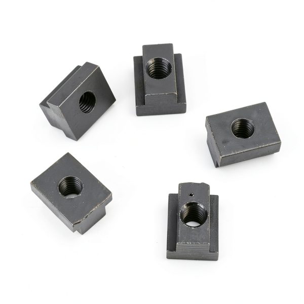 M8 T Slot Nuts 5-Pack Walfront 45 Steel Black Oxide Extrusions-5