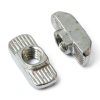 1/4"-20 Threaded Standard Steel Drop in T-Nut, Drop-in T-Nuts Accessory Hardwares for 15 40 Series Aluminum Extrusion Profiles Rail, 20 Packs-2