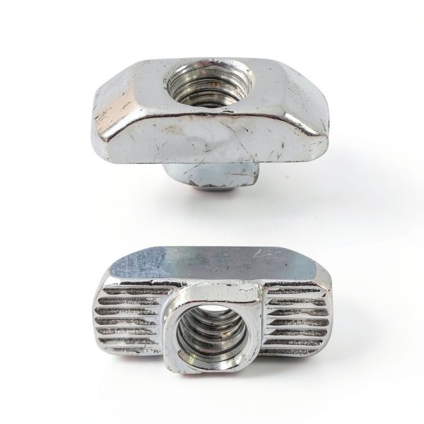 1/4"-20 Threaded Standard Steel Drop in T-Nut, Drop-in T-Nuts Accessory Hardwares for 15 40 Series Aluminum Extrusion Profiles Rail, 20 Packs-3