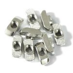1/4"-20 Threaded Standard Steel Drop in T-Nut, Drop-in T-Nuts Accessory Hardwares for 15 40 Series Aluminum Extrusion Profiles Rail, 20 Packs-0