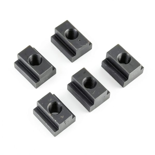 M8 T Slot Nuts 5-Pack Walfront 45 Steel Black Oxide Extrusions-0