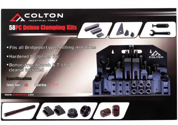 Colton 58010 60Pc Premium 5/8" T-Slot Clamping Kit 1/2-13 UNC Black-2