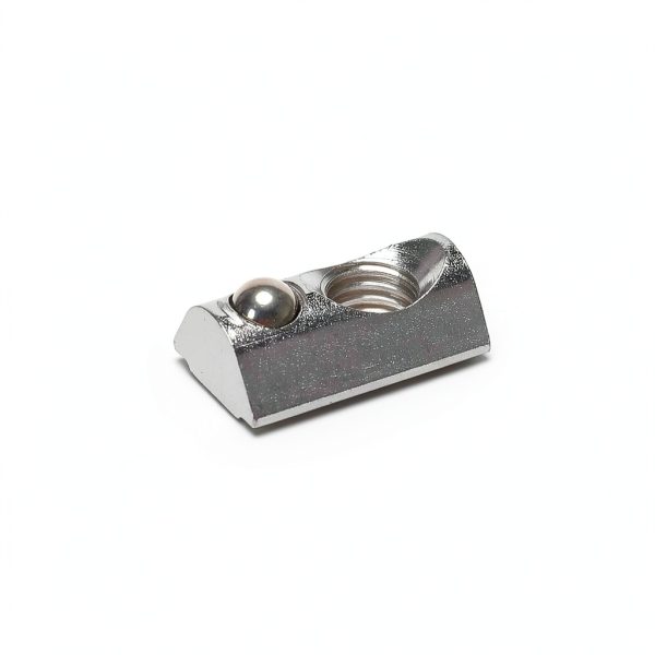 50 Packs M8 Thread T Spring Nut,Roll in T-Nut with Ball Spring,European Standard 40 Series Aluminum Slot Carbon Steel-1