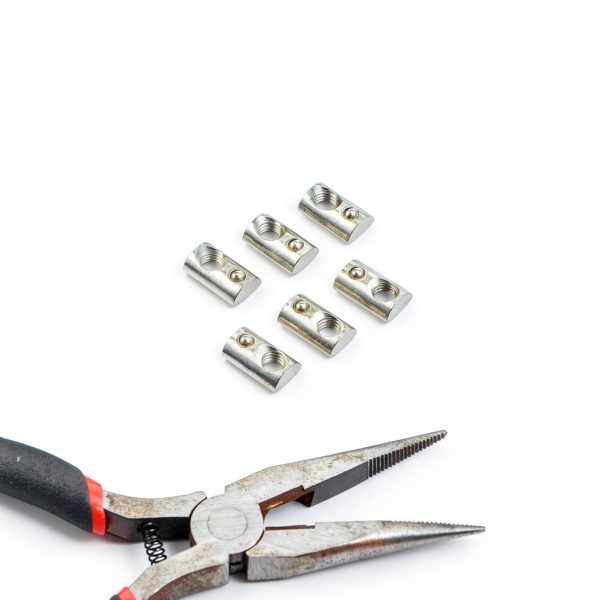 T Nuts 20PCS 1/4-20 Steel Roll In Ball Spring Xelsluthe T Slot Nuts-3