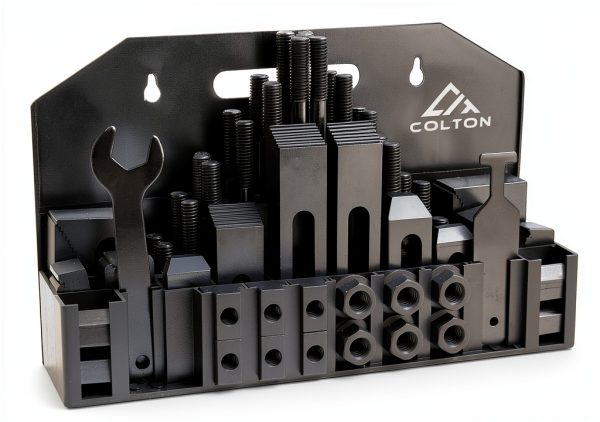 Colton 58010 60Pc Premium 5/8" T-Slot Clamping Kit 1/2-13 UNC Black-1