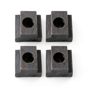 Wulankd T-Slot Nut Black Oxide Finish 1/2-13 Thread 5/8 Slot 4 Pack-0