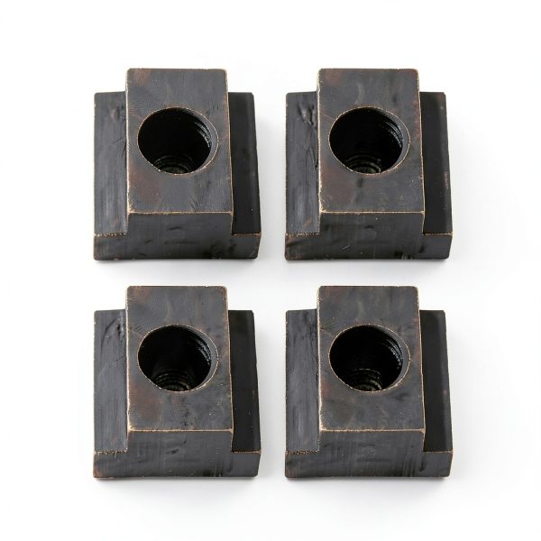 Wulankd T-Slot Nut Black Oxide Finish 1/2-13 Thread 5/8 Slot 4 Pack-0