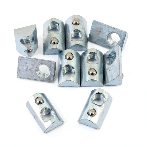 5/16-18 steel roll T-nut with ball spring Abeicy 20 Pack-1