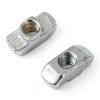 1/4"-20 Threaded Standard Steel Drop in T-Nut, Drop-in T-Nuts Accessory Hardwares for 15 40 Series Aluminum Extrusion Profiles Rail, 20 Packs-4