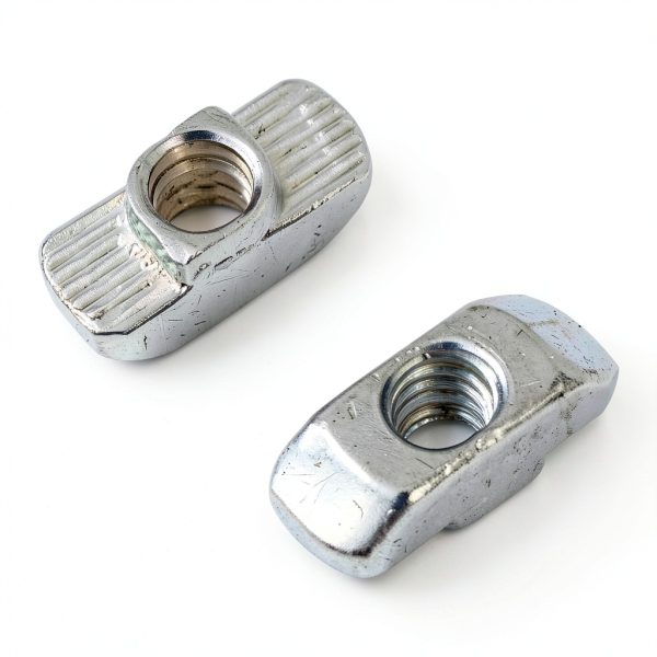 1/4"-20 Threaded Standard Steel Drop in T-Nut, Drop-in T-Nuts Accessory Hardwares for 15 40 Series Aluminum Extrusion Profiles Rail, 20 Packs-4